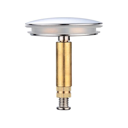 Bath Plug Sink drain Plug, Bathroom Kitchen Universal Basin Plug Stopper Adjustable Pop up Seal Bathtub Plug,Copper Chrome Finish, 70mm/43mm (43mm)