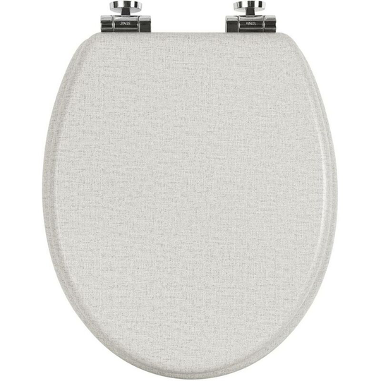 Wooden toilet seats Soft Close wc Seat Hinge Ideal for Standard Toilet Linen - Woltu