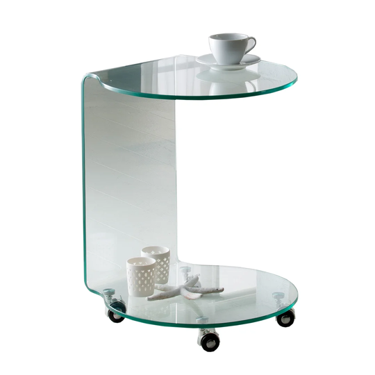Round Clear Bolles Side Table