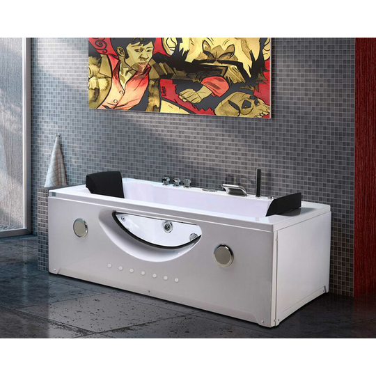 Whirlpool bathtub 180 x 90 cm chromotherapy new Model harmony