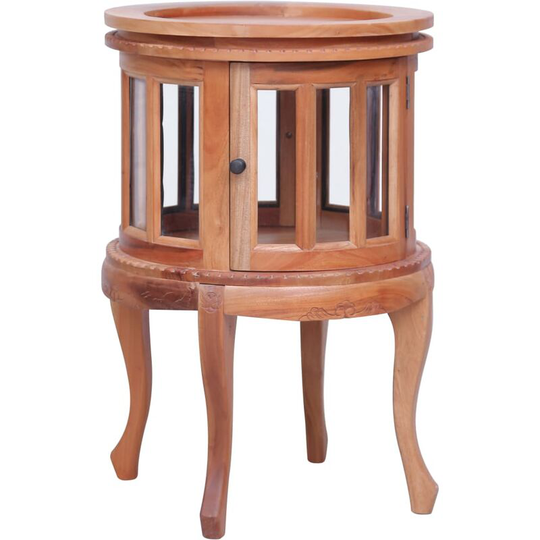 Vitrine Cabinet Natural 50x50x76 cm Solid Mahogany Wood Vidaxl Brown