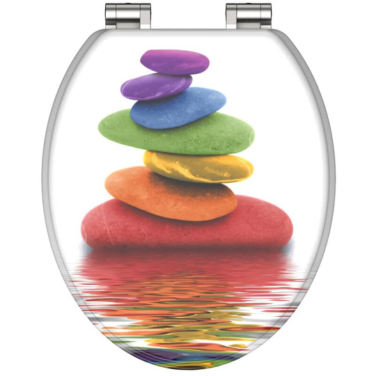 Toilet Seat with Soft-Close COLORFUL STONES SCHÜTTE - Multicolour