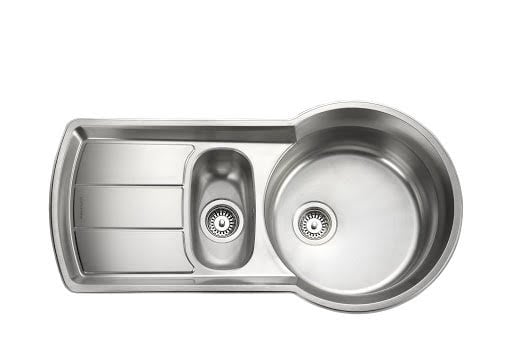 Rangemaster Keyhole Stainless Steel Inset 1.5 Kitchen Sink With Waste