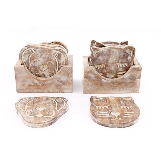 8 Piece Dog and Cat Coaster Set