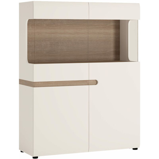 Seals Low Display Cabinet 109Cm Wide - White