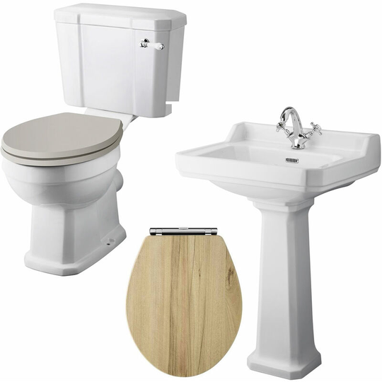 Richmond Traditional Bathroom Suite 595mm Wide - 1 Tap Hole - Nuie