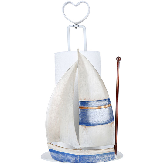 Sailing Boat Paper Towel Holder Iron Paper Holder Bath Paper Rack Toilet Organizer Kitchen Paper Towel Holder Tabletop Decoration - Tooarts
