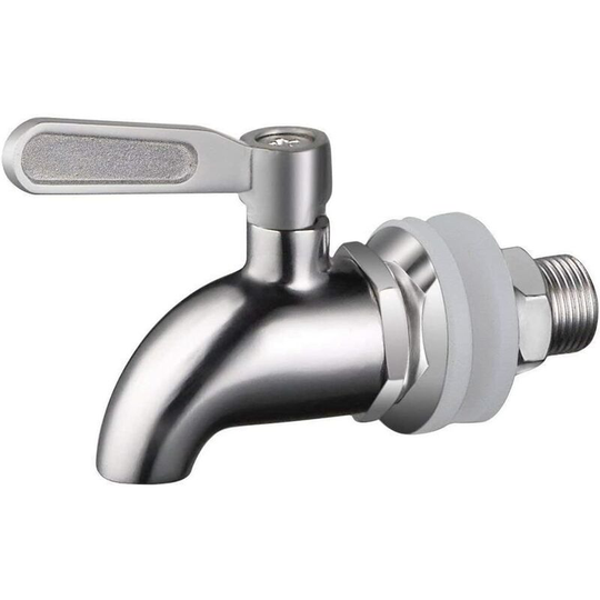 Beverage Dispenser Tap Stainless Steel Replacement Tap Juice Rotating Tap Beer Tap Water Dispenser Tap Wine Barrel Faucet 16mm For Glass Container
