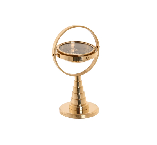 Campeon Brujula Brass Glass Dessert