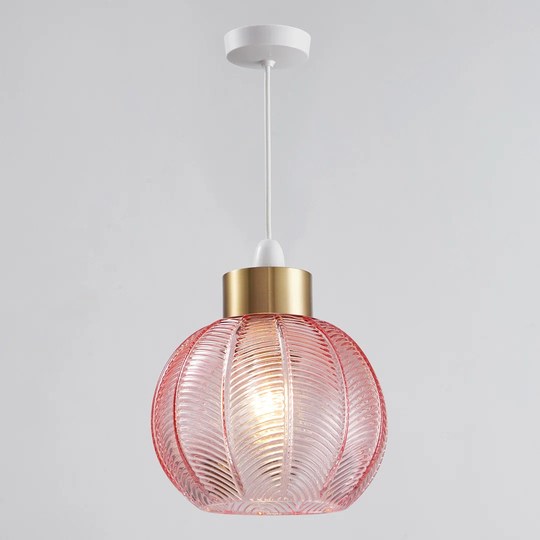 Glass Pendant Shade, Antique Gold