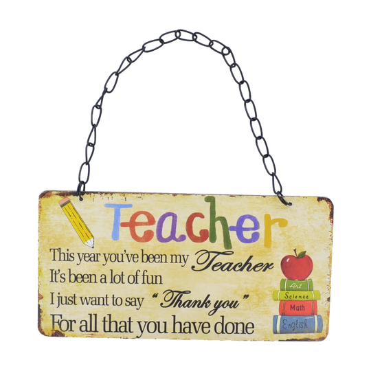 Wood Plaque Teacher Wall Décor