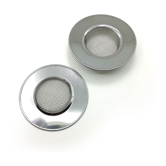 2 Sink filter, shower, hairpin tub or kitchen sink stainless steel sink drain filter (outer diameter 7.7cm)