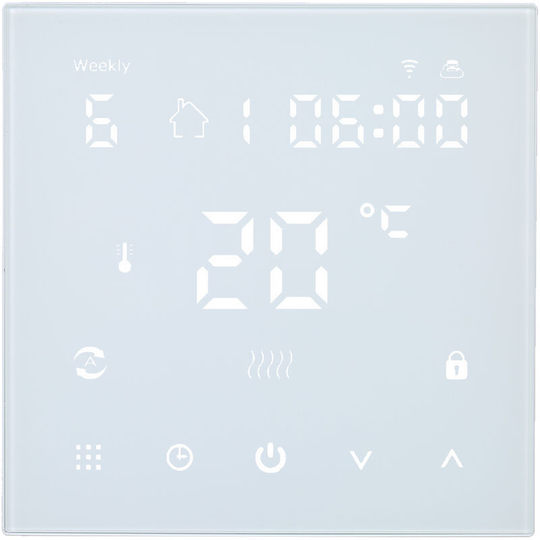 Wi-Fi Smart Digital Thermostat Temperature Controller app Control lcd Display Touch-Control Panel Programmable Timer 16A for Electric Heating,model: