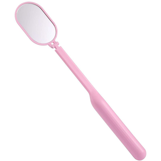 Large Lash Mirror, 270 Degree Free Rotation, Lightweight Makeup Mirror for Eyelash Extensions Supplies (Pink)