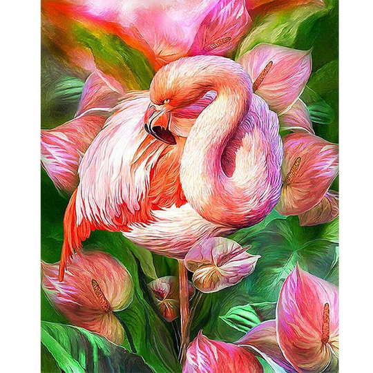 Sunflowergb - 5D Flamingo Diamond Painting Kits 12 x 16 inch G53 for Adults diy Full Drill Art Blue Daisy Bathtub Picture, Diamond Art Rhinestone