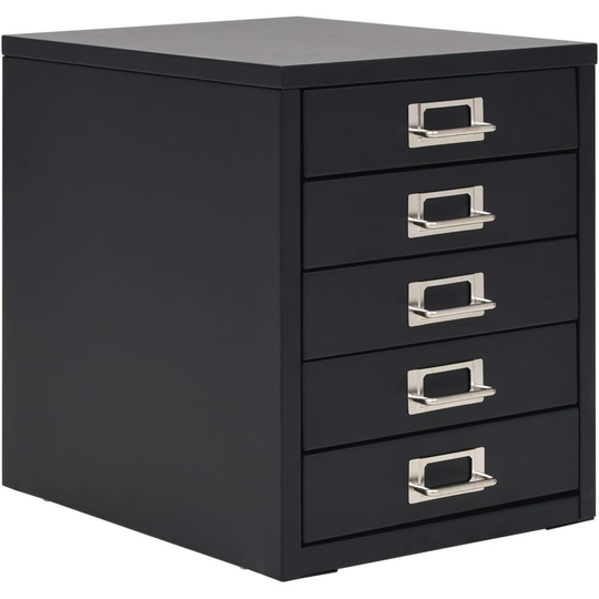 Filing Cabinet with 5 Drawers Metal 28x35x35 cm Black VD11917 - Hommoo