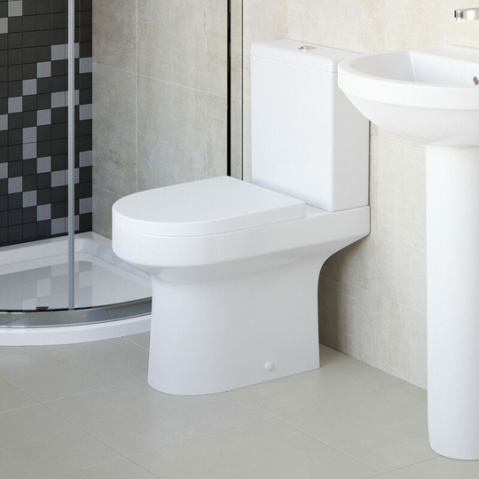 Signature - Inca Comfort Height Close Coupled Toilet with Push Button Cistern - Soft Close Seat