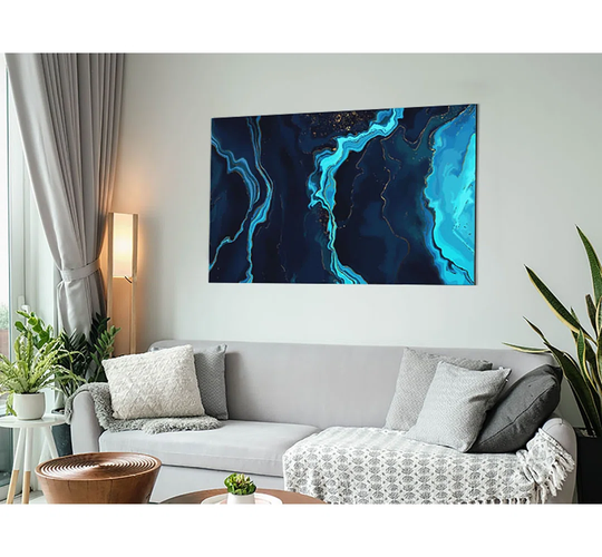 Natural Blues of Stone - Unframed Painting on Metal