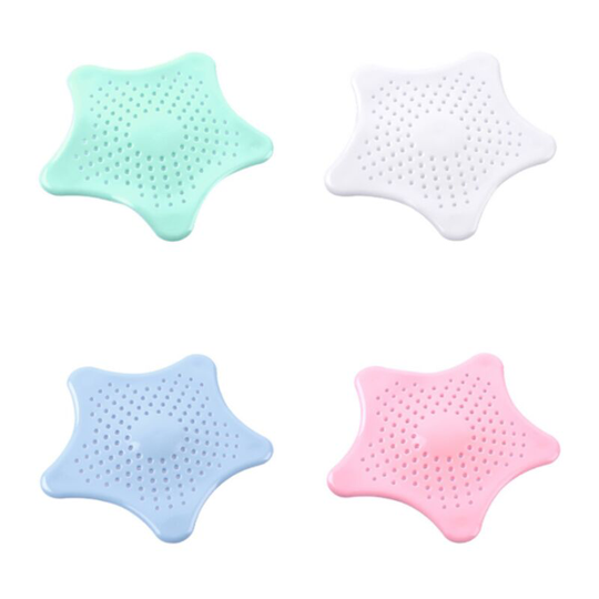 Perleraregb - 4pcs shower and bathtub Drain filter hair catcher tes under sink cap receiver cap, silicone silicone foil drain sea * 4 (random color) -