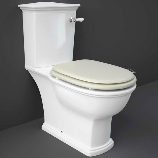 Rak Ceramics - rak Washington Close Coupled Toilet with Horizontal Outlet & Lever Cistern - Greige Seat
