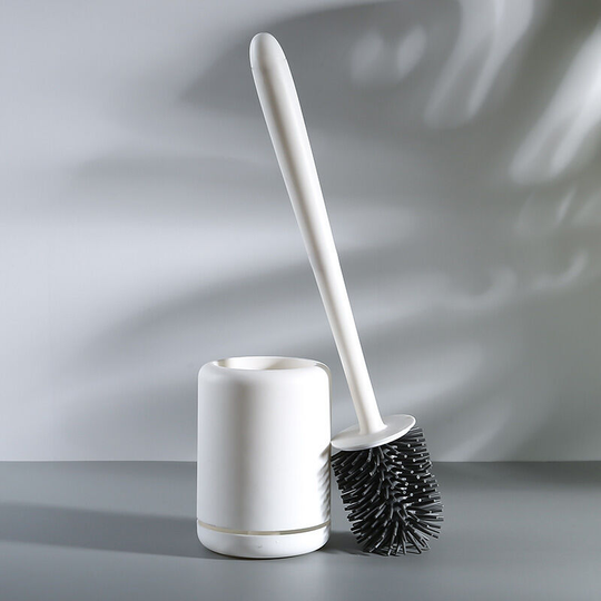 1 Pack Toilet Bowl Brush and Holder for Cleaning Bathroom Cleaning Supplies Bathroom Set Toilet Cleaning Brush (White)