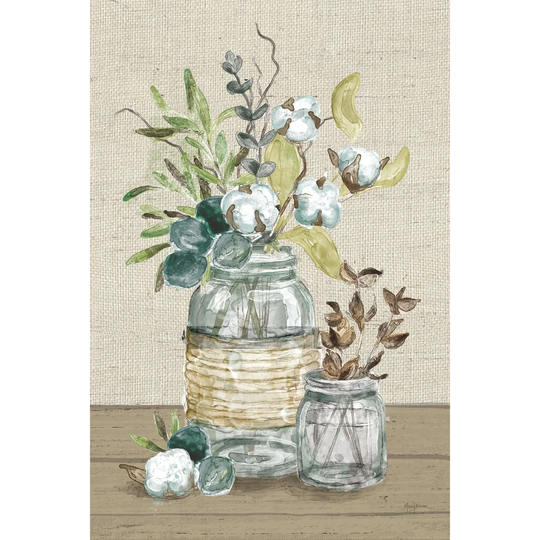 Cotton Bouquet III No Pattern by Mary Urban - Wrapped Canvas Painting