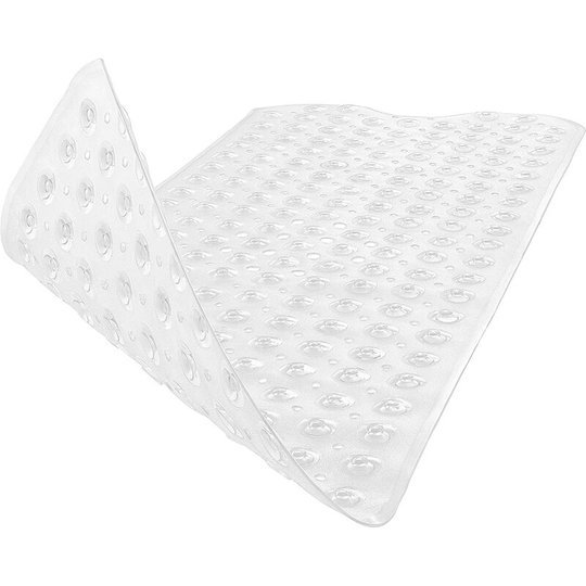 Shower carpet for sensitive skin-bath mat 100x40 cm for kids and babies Anti-slip shower mats Anti-slip carpet (transparent)