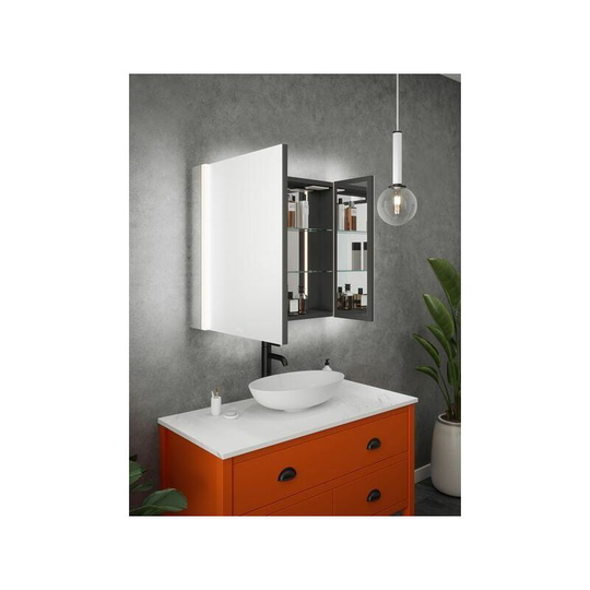 Sycamore Balmoral Double Tunable led Mirror Cabinet SY9046DOUBLE - Black