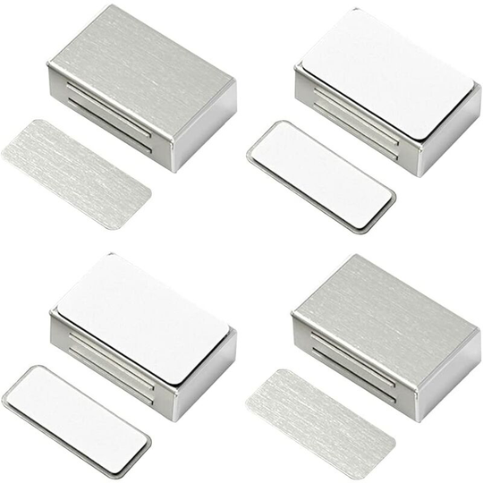 Sunflowergb - Self Adhesive Cabinet Door Magnet 4 Pack Magnetic Door Latches Updated No Screws No Drilling for Kitchen Cupboard Strong Closing Magnet