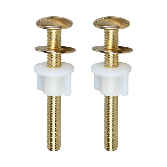 2 Pack Universal Toilet Seat Bolts with Plastic Nuts and Metal Washers for Top Mount Toilet Seat Hinges