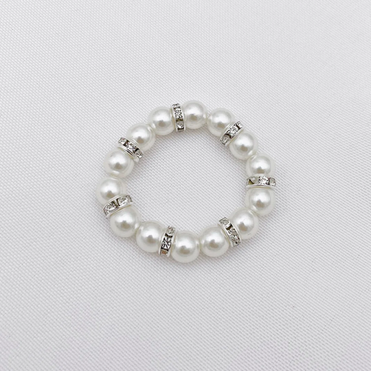 Pearl Rhinestone Beaded Napkin Ring