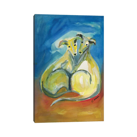 Moonglow Hounds by Connie Collum - Painting on Canvas