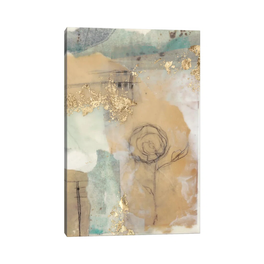 Posy Collage I by Jennifer Goldberger - Wrapped Canvas Panoramic Painting