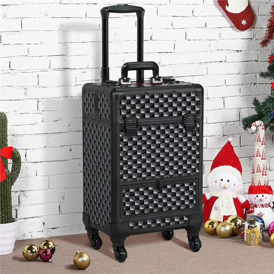 Trolley Cosmetic Jewellery Make up Hairdresser Travel Case
