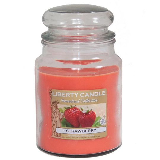 Bubble Glass Smooth Soy Wax Blend Strawberry Scented Jar Candle