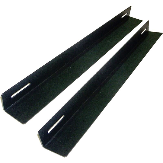 Fixed side guides for rack cabinet support 19 black 550mm - Rackmatic