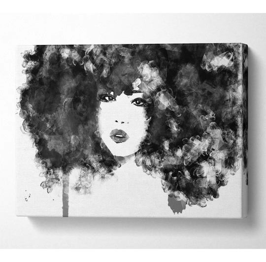 Black Big Hair - Wrapped Canvas Graphic Art