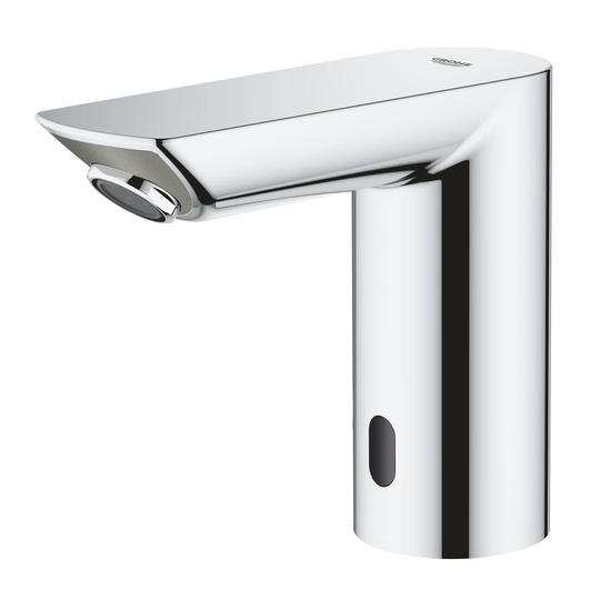 GROHE Bau Cosmopolitan E touchless basin tap without mixing device. Chrome water-saving tap with infrared sensor technology. 36452000