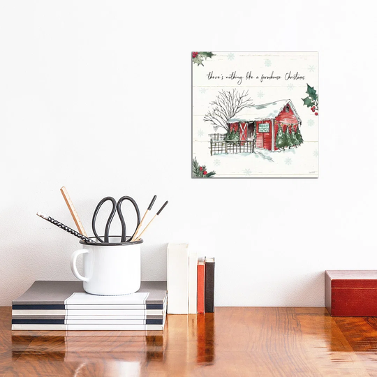 Holiday on the Farm IV - Wrapped Canvas Painting