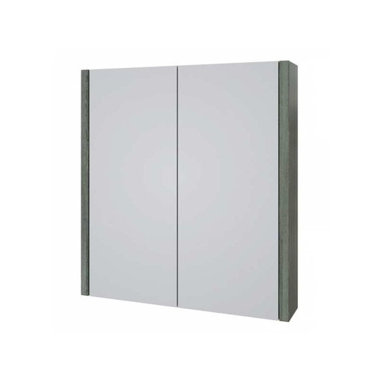 Kartell Purity Mirrored Bathroom Cabinet 600mm w Grey Ash