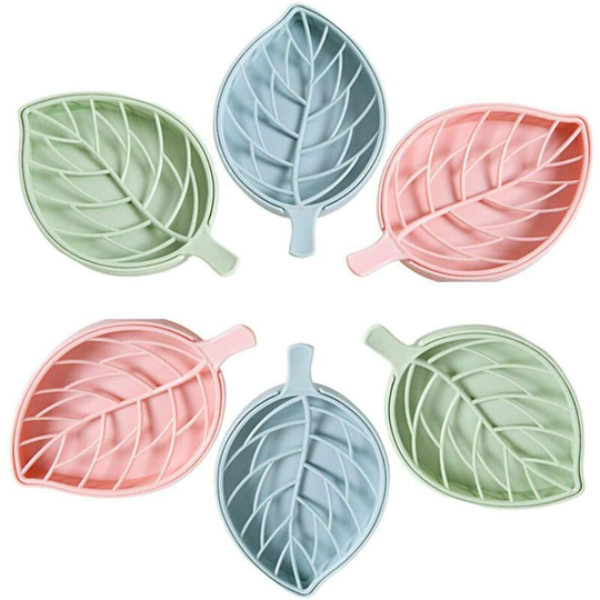 Set of 6 soap dish with drain, soap dish Keep the soap dry, for the kitchen, the bathroom and the shower room