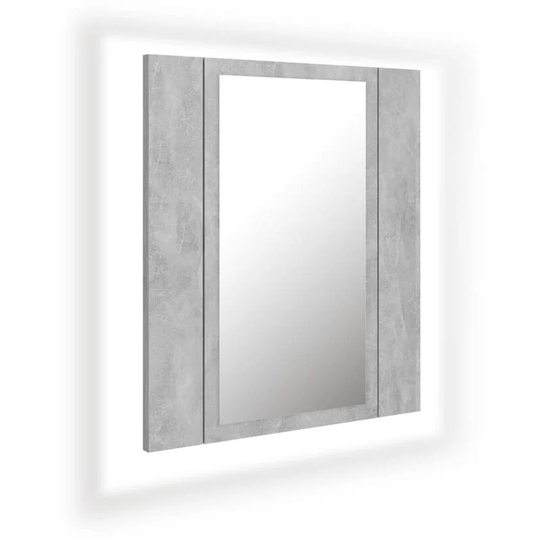 Vidaxl - led Bathroom Mirror Cabinet Concrete Grey 40x12x45 cm Acrylic Grey