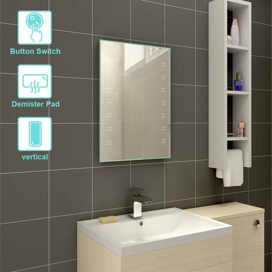 NRG - 500 x 700mm BathroomIlluminated led Mirror with Demister(Type e)
