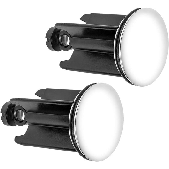 Perlerare - Sink Plug, 2 pcs Premium Universal Sink Plug, Stainless Steel and Anti-Limestone, for Washbasin Bidet, Bathroom (40mm)