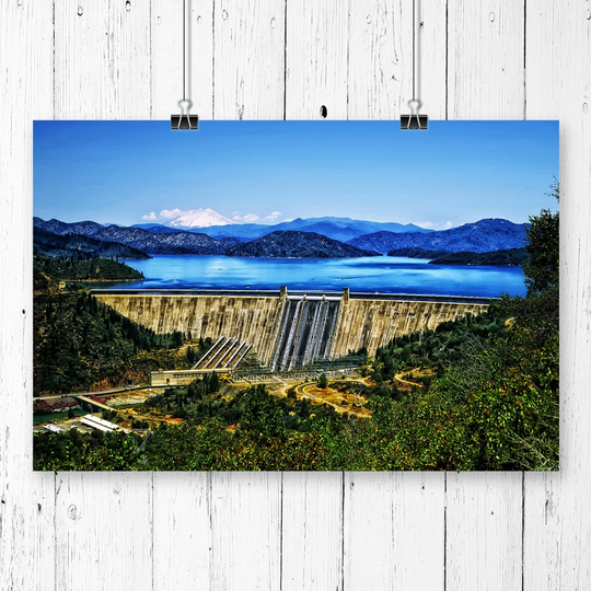 'Mountains & Fontana Dam North Carolina' Graphic Art