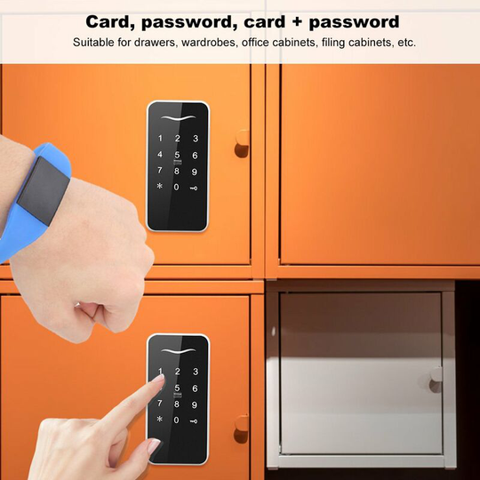 YD - Concealed Electronic Smart Lock rfid Card Password Touch Keypad Safety for Wardrobe File Cabinet