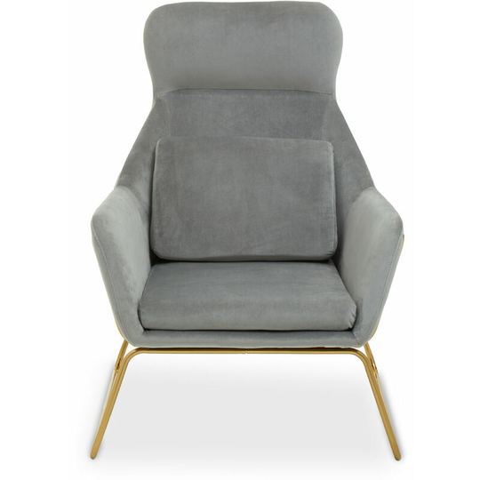 Stockholm Grey Velvet Armchair - Premier Housewares