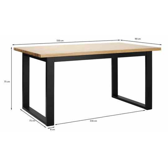 Out & out Shelton Dining Table- 150cm