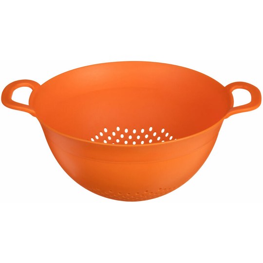 Orange Plastic Large Colander Strainer With Holes Ideal For Washing And Draining Vegetables Pasta Food Strainer With Handles Perfect For Daily Use 26