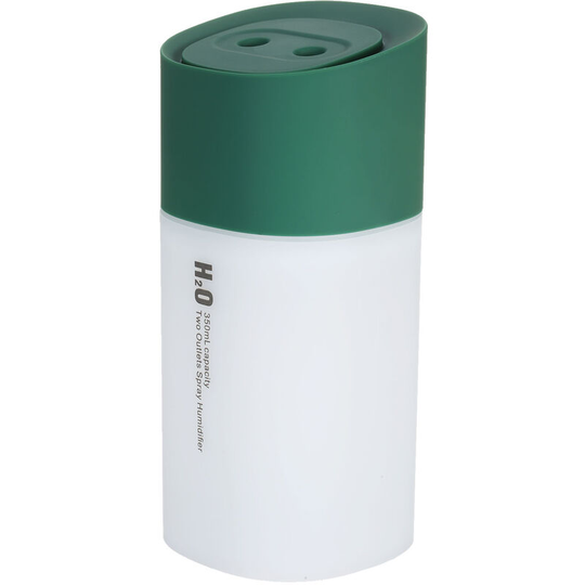 Asupermall - usb Humidifier 350ml Two Outlets Spray Humidifier with Colorful Night Light for Home Office Dormitory Car,model:Dark green - model:Dark